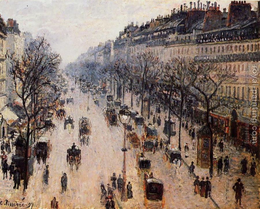 Camille Pissarro : Boulevard Montmartre, Winter Morning